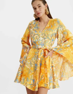 Mini Magnifico DressAnemone Orange in Silk Twill