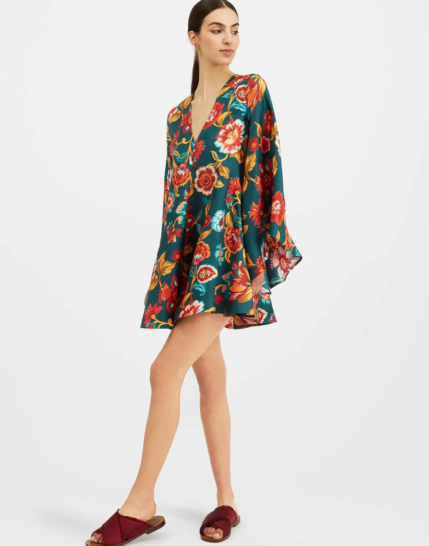 Mini Magnifico DressHottie Emerald in Silk Twill