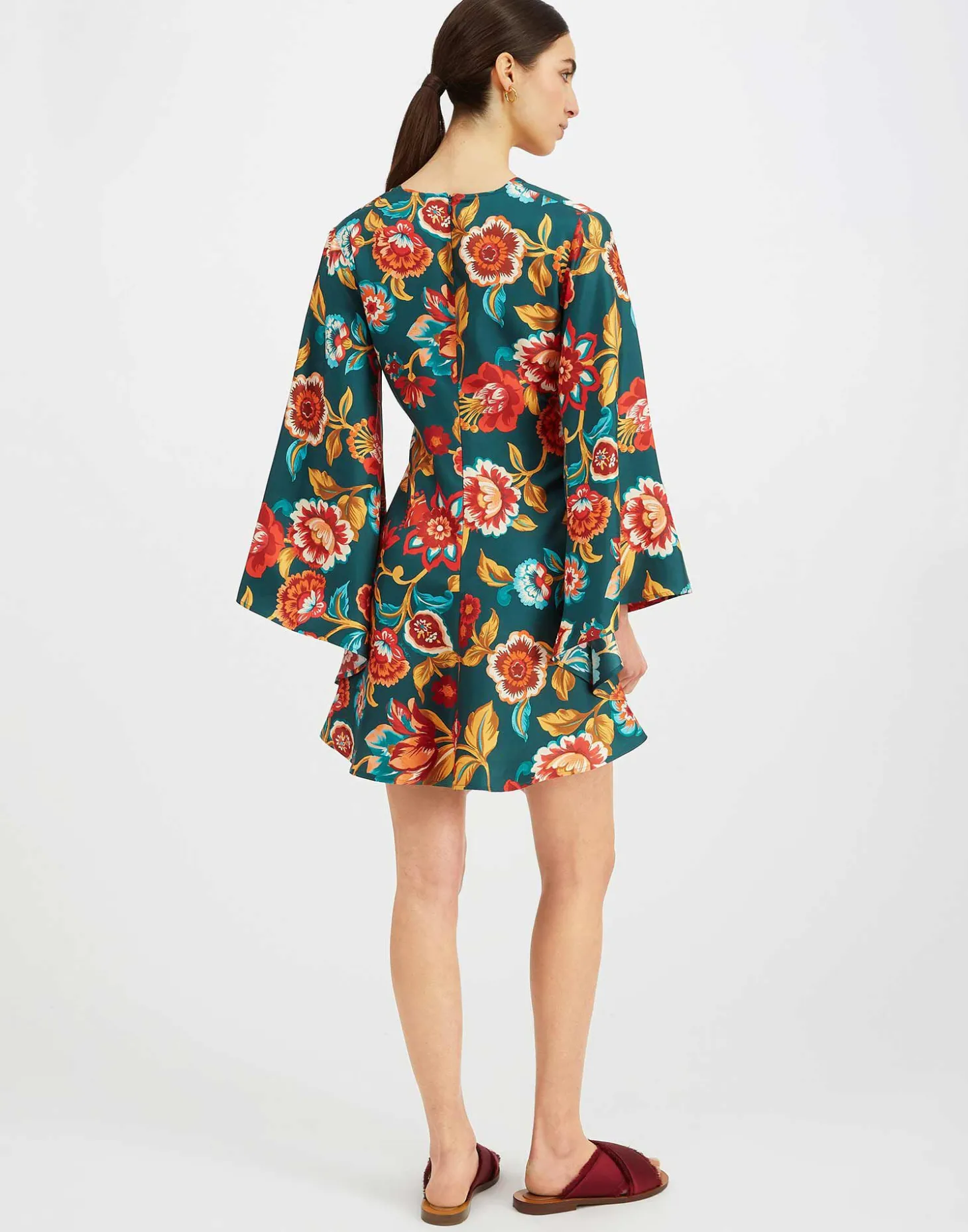 Mini Magnifico DressHottie Emerald in Silk Twill