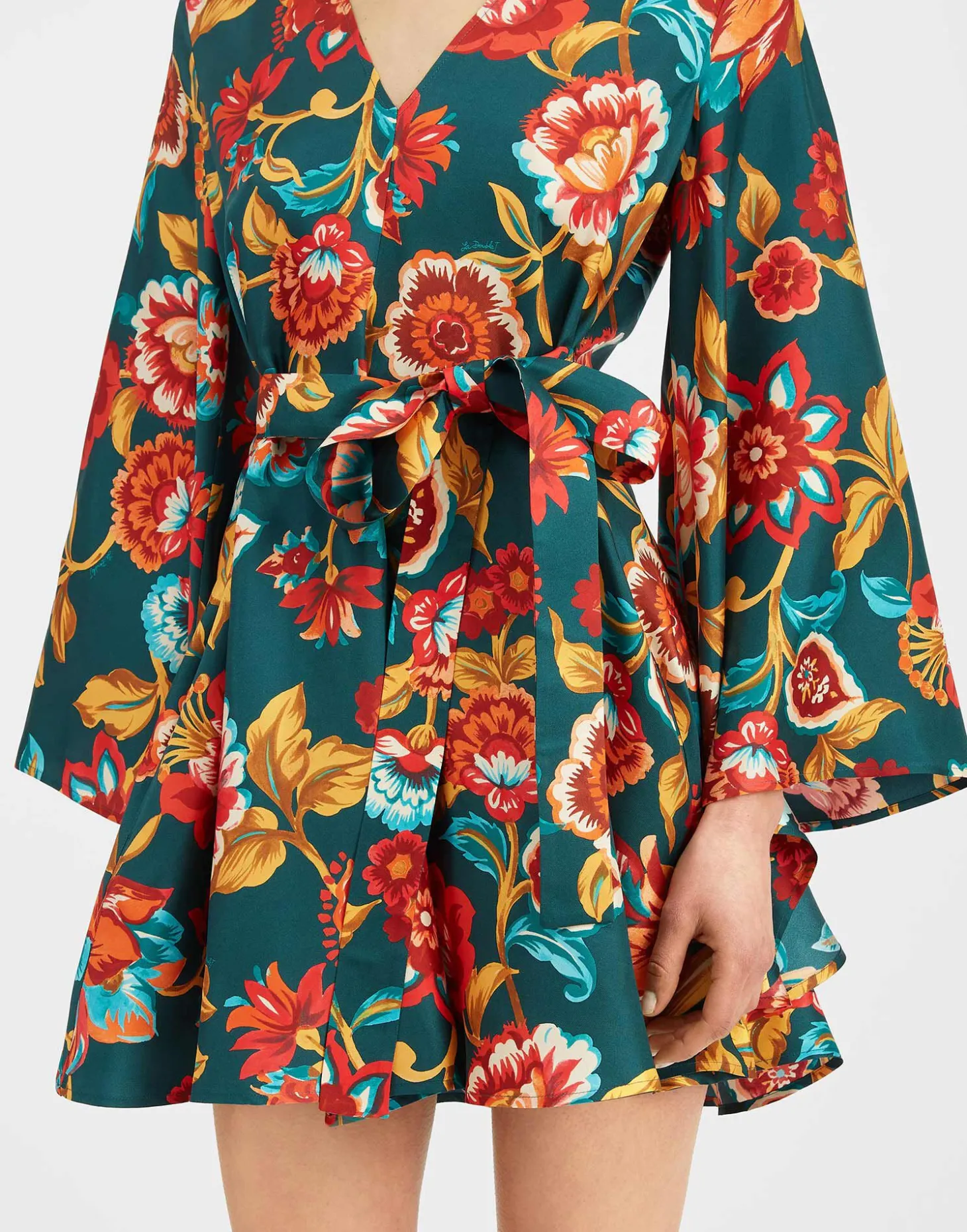 Mini Magnifico DressHottie Emerald in Silk Twill