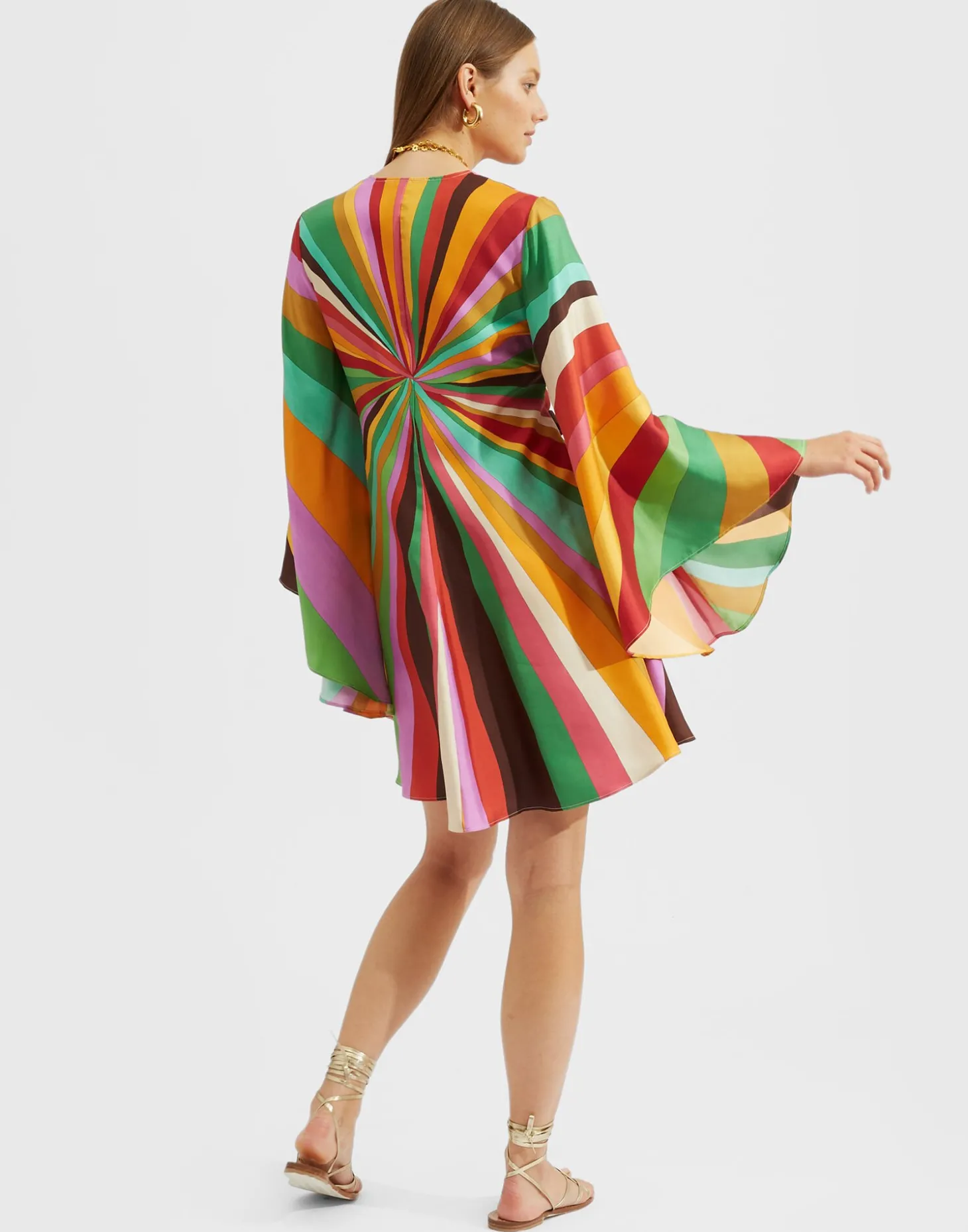 Mini Magnifico DressRainbow in Twill Silk