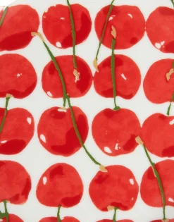 Mini PlateCherries Ivory in Porcelain