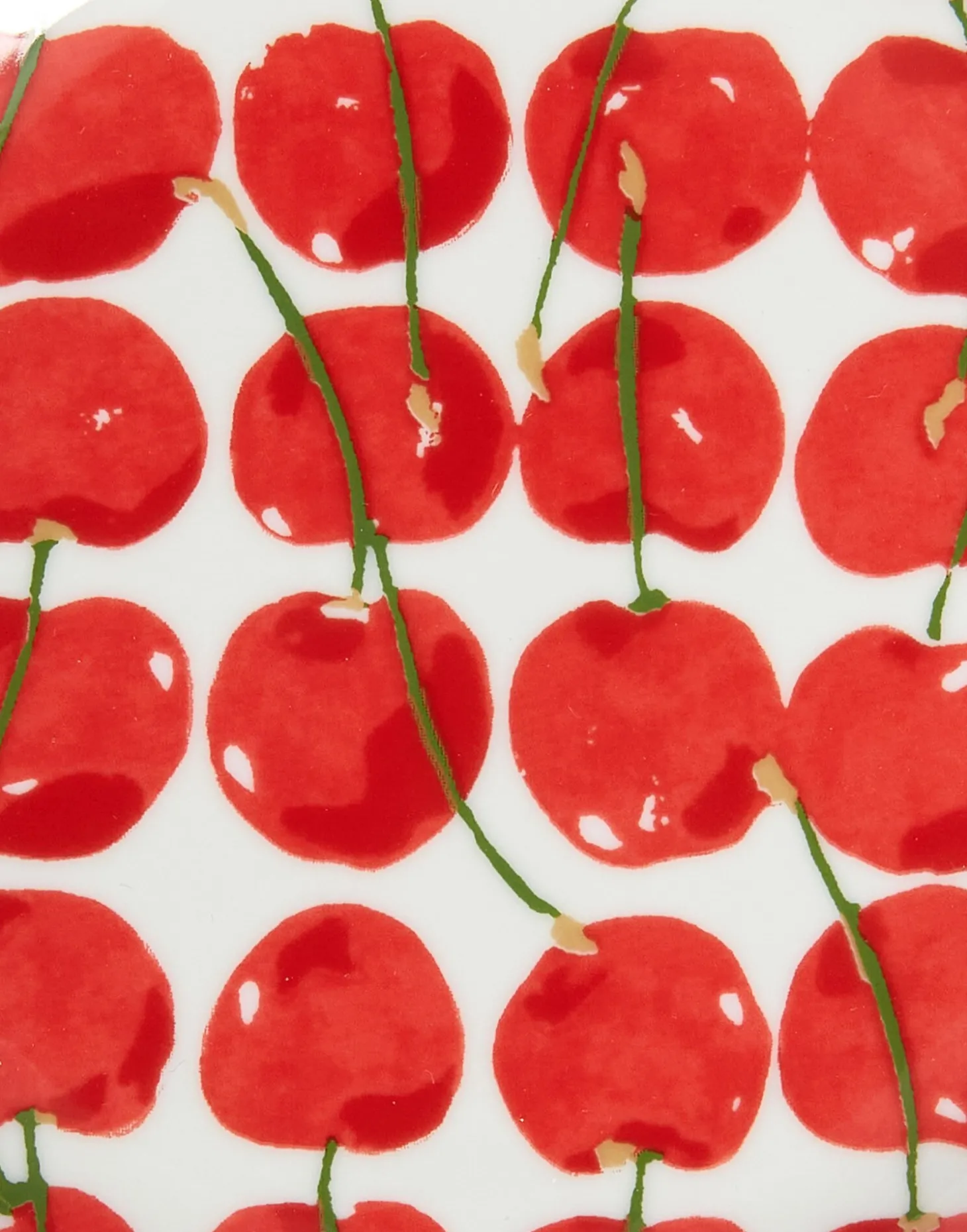 Mini PlateCherries Ivory in Porcelain