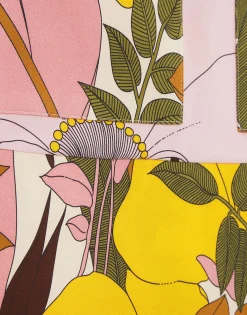 Mini SkirtBig Flower Rose in Heavy Cotton Stretch