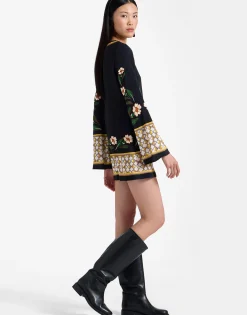 Mini Supreme Swing DressDazed Plac&eacute;e Black in Sable