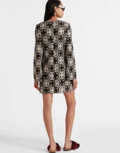 Mini Supreme Swing DressMini Tiles Black in Macram&eacute;
