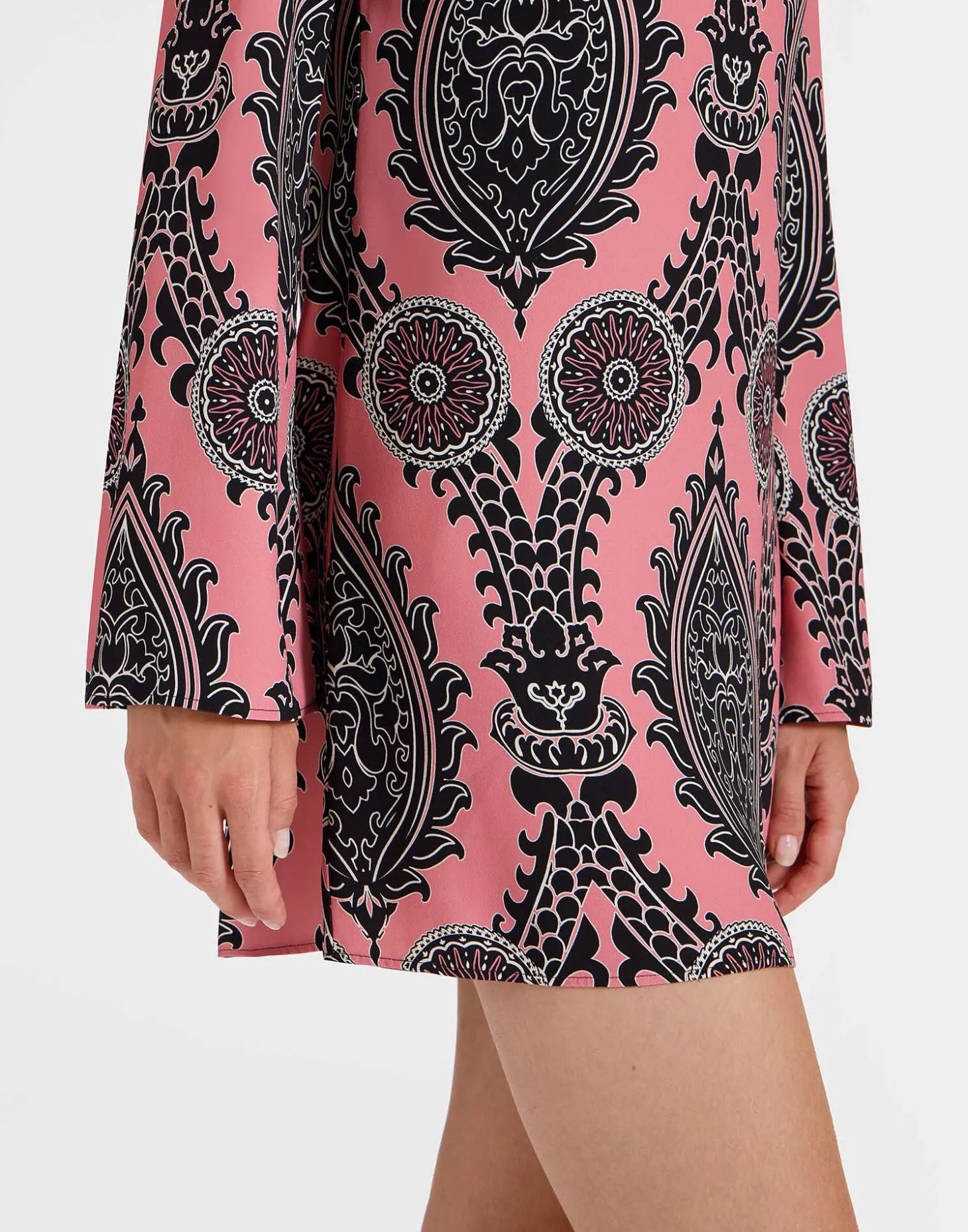 Mini Supremes Swing DressOltrarno Pink in Sablé Satin