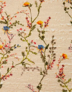 Mini Swing Dress EmbroideredPrimavera Cream in Tweed