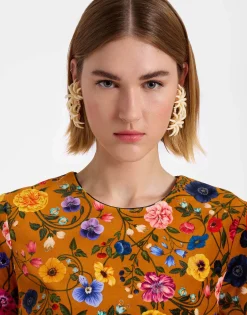 Mini Swing DressBotticelli Rust in Cotton Velvet