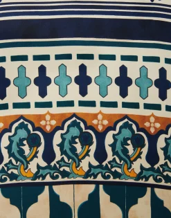 Mini Swing DressCasareale Small Plac&egrave;e Cream in Silk Twill