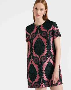 Mini Swing DressOltrarno Pink in Jacquard