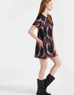 Mini Swing DressOltrarno Pink in Jacquard