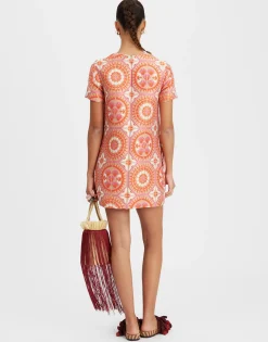 Mini Swing DressSun Orange in Jacquard