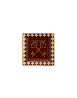 Mini Trinket TrayThe Keys Bordeaux in Porcelain