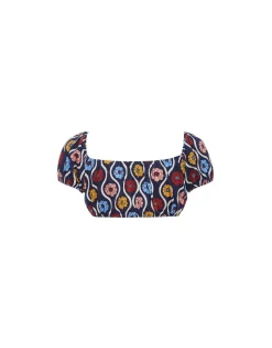 Mirage TopWhitsun Mini Blue in Piquet Lycra