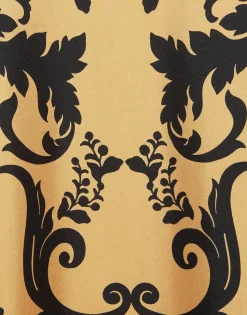 Muumuu Dress Round NeckCherubs Gold in Silk Twill