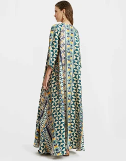 Muumuu DressCasareale Small Plac&egrave;e Cream in Silk Twill