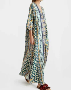 Muumuu DressCasareale Small Placèe Cream in Silk Twill