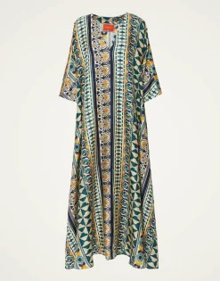 Muumuu DressCasareale Small Placèe Cream in Silk Twill