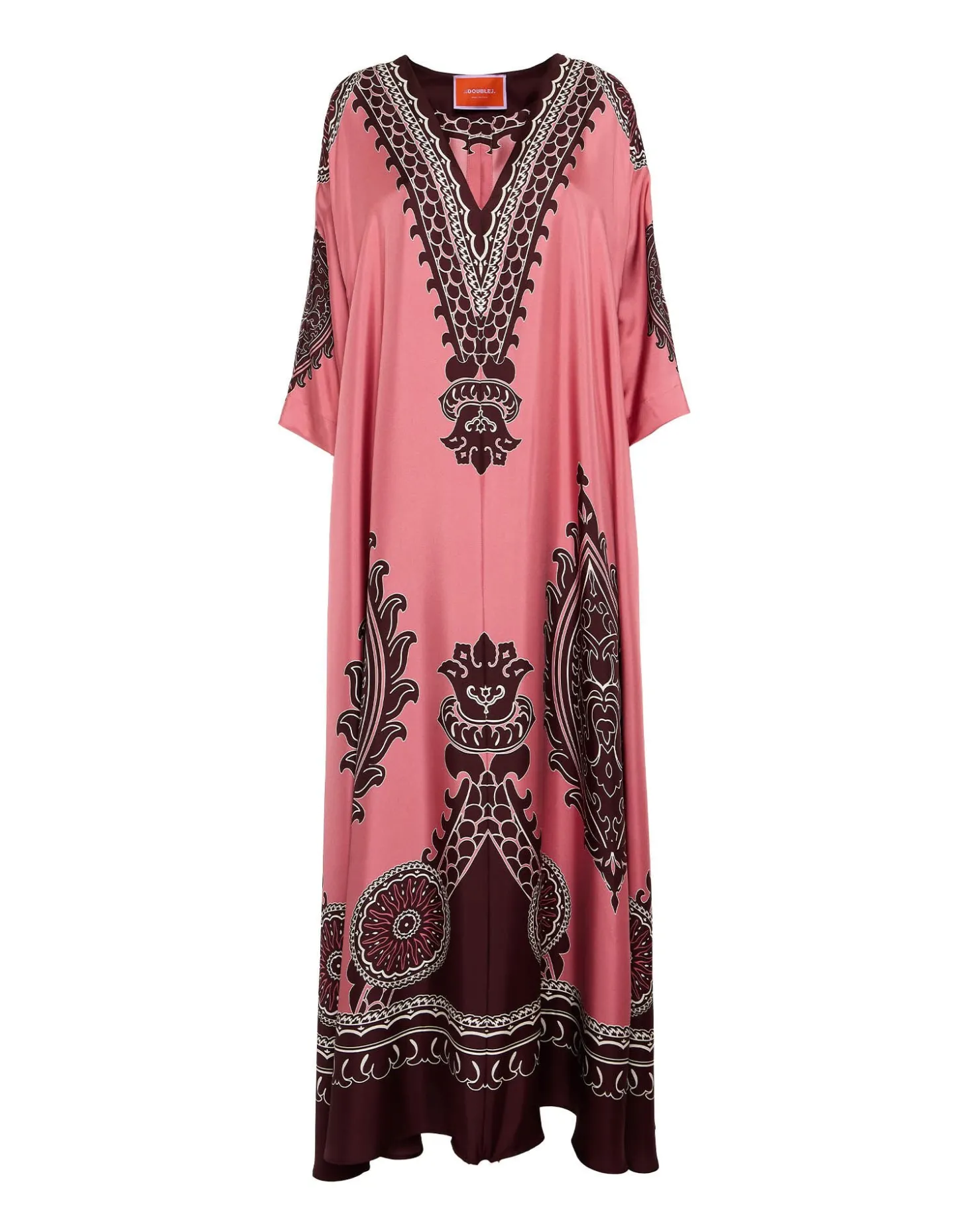 Muumuu DressOltrarno Placée Pink in Silk Twill