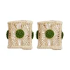Napkin Rings Set Of 2Green in Iraca