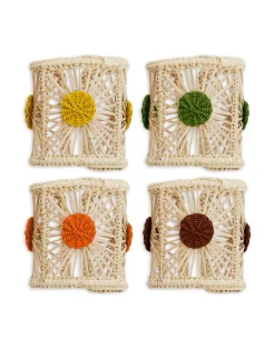 Napkin Rings Set Of 4Mixed in Iraca