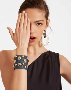 Nefertiti BangleSolid Teal in Acrylic Resin