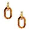 Nefertiti Double EarringsSolid Rust in Acrylic Resin
