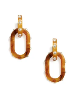 Nefertiti Double EarringsSolid Rust in Acrylic Resin