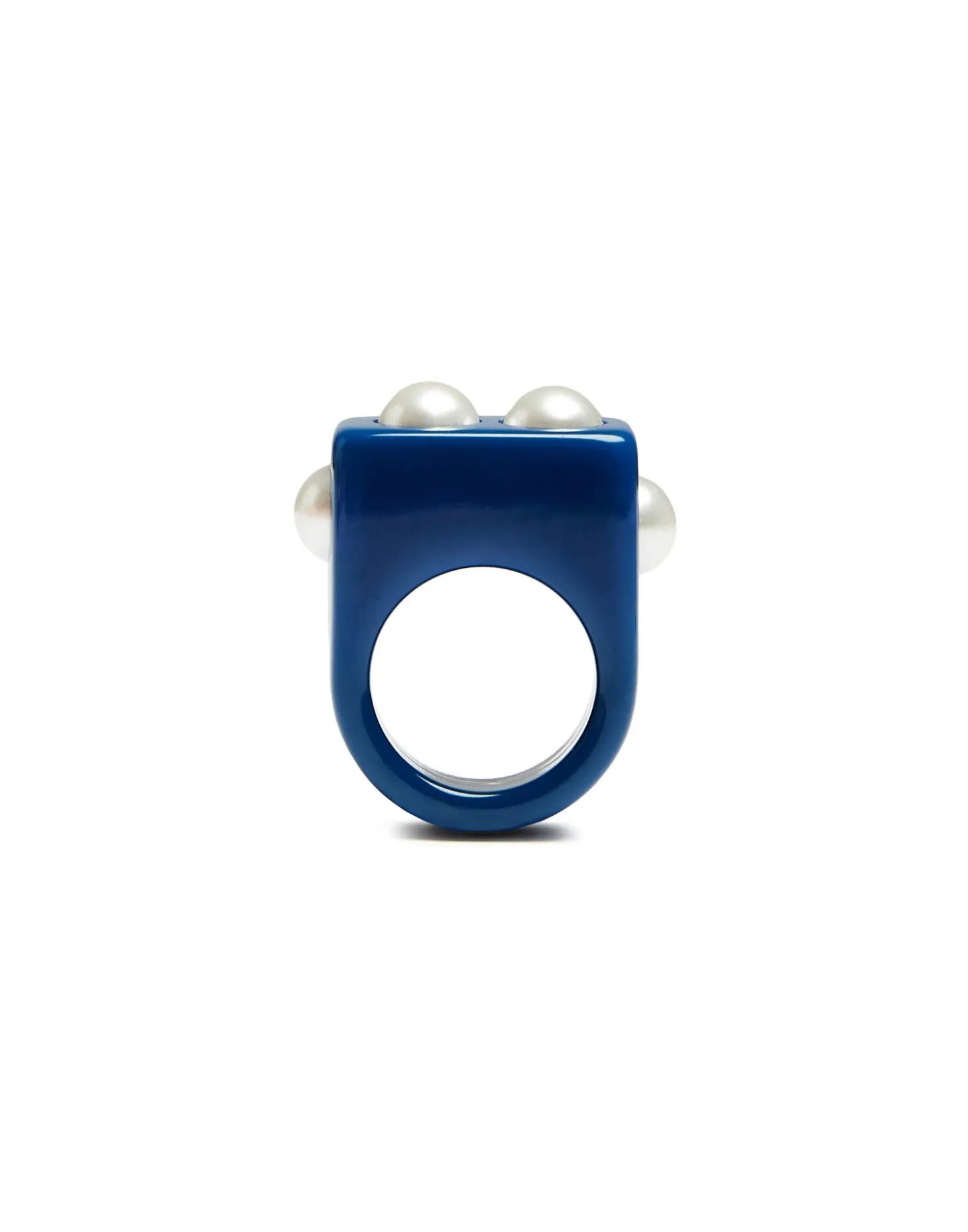 Nefertiti RingSolid Royal Blue in Acrylic Resin