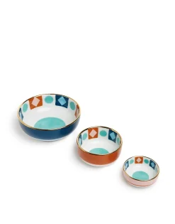 Nesting Bowls SetDiamond Dots in Porcelain