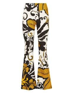 New Meditation PantsMarea Black & White in Stretch Fleece