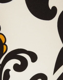 New Meditation PantsMarea Black & White in Stretch Fleece