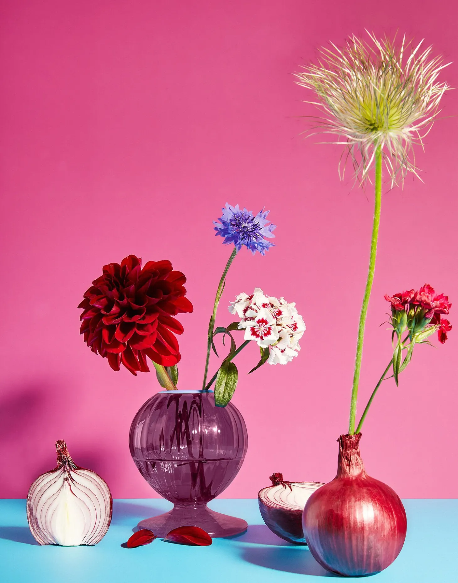 Onion VaseViolet in Murano Glass