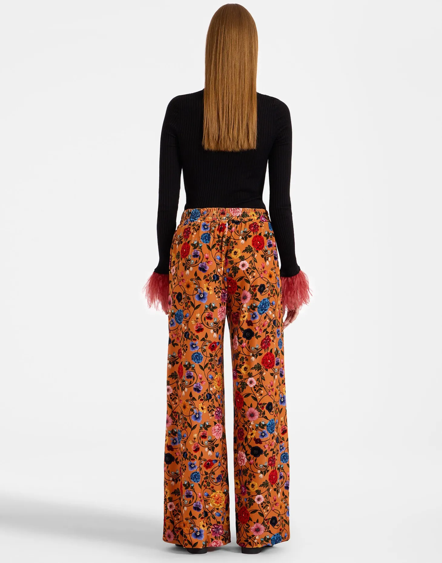Palazzo PantsBotticelli Rust in Velvet Stretch