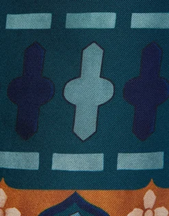 Palazzo PantsCasareale Plac&egrave;e Emerald in Silk Twill