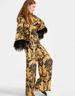 Palazzo PantsCherubs Gold in Silk Twill