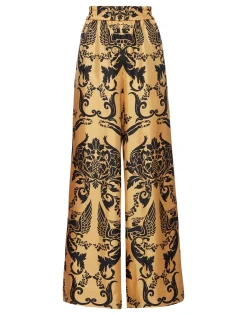Palazzo PantsCherubs Gold in Silk Twill
