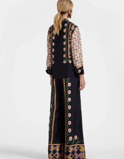 Palazzo PantsDazed Plac&eacute;e Black in Silk Twill