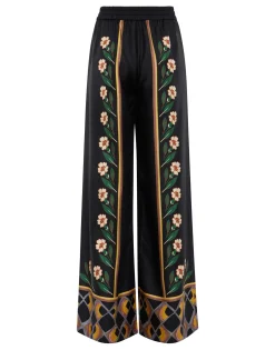 Palazzo PantsDazed Plac&eacute;e Black in Silk Twill