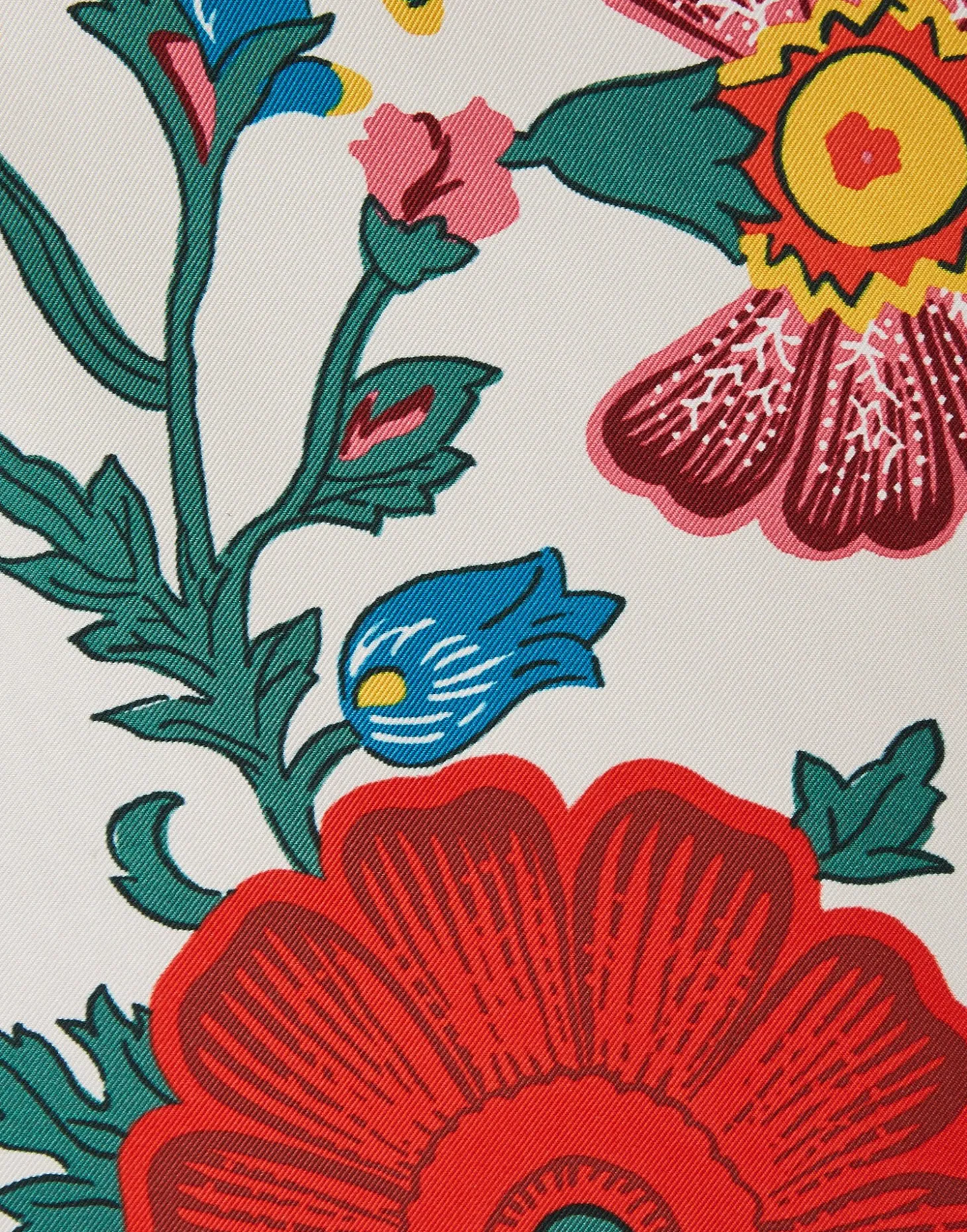 Palazzo PantsDragonflower Placée Multicolor in Silk Twill