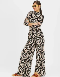 Palazzo PantsGhirlanda Black in Velvet Stretch