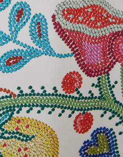 Palazzo PantsGrenadilla Plac&eacute;e Off White in Silk Twill