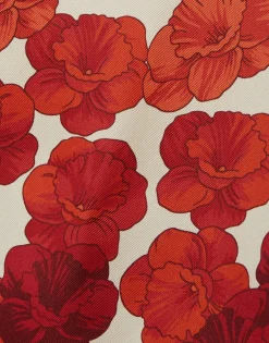 Palazzo PantsHaze Plac&egrave;e Red in Silk Twill