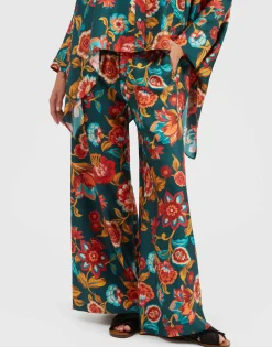 Palazzo PantsHottie Emerald in Silk Twill