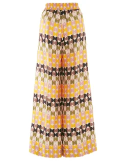 Palazzo PantsMezzaluna Chocolate in Twill Silk