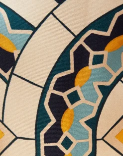 Palazzo PantsMudejar Plac&eacute;e Blue in Silk Twill