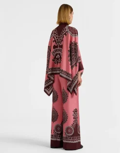 Palazzo PantsOltrarno Plac&eacute;e Pink in Silk Twill