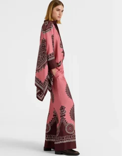 Palazzo PantsOltrarno Plac&eacute;e Pink in Silk Twill
