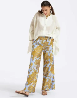 Palazzo PantsTangle Light Blue in Silk Twill